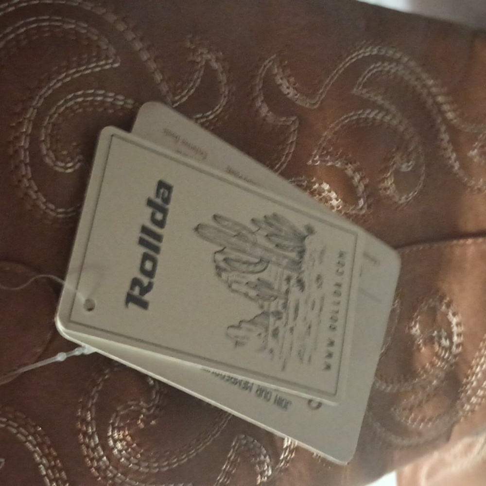 ROLLDA Brown Western Heeled Boots - Picture 14 of 14